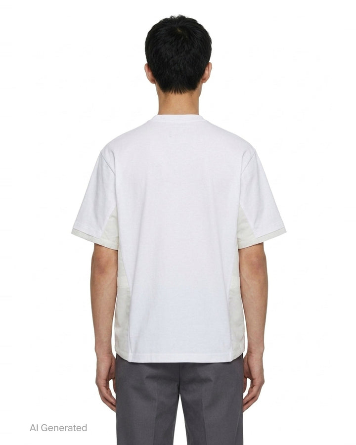 Nylon Twill Cotton Jersey T-Shirt | sacai | Club21 - back