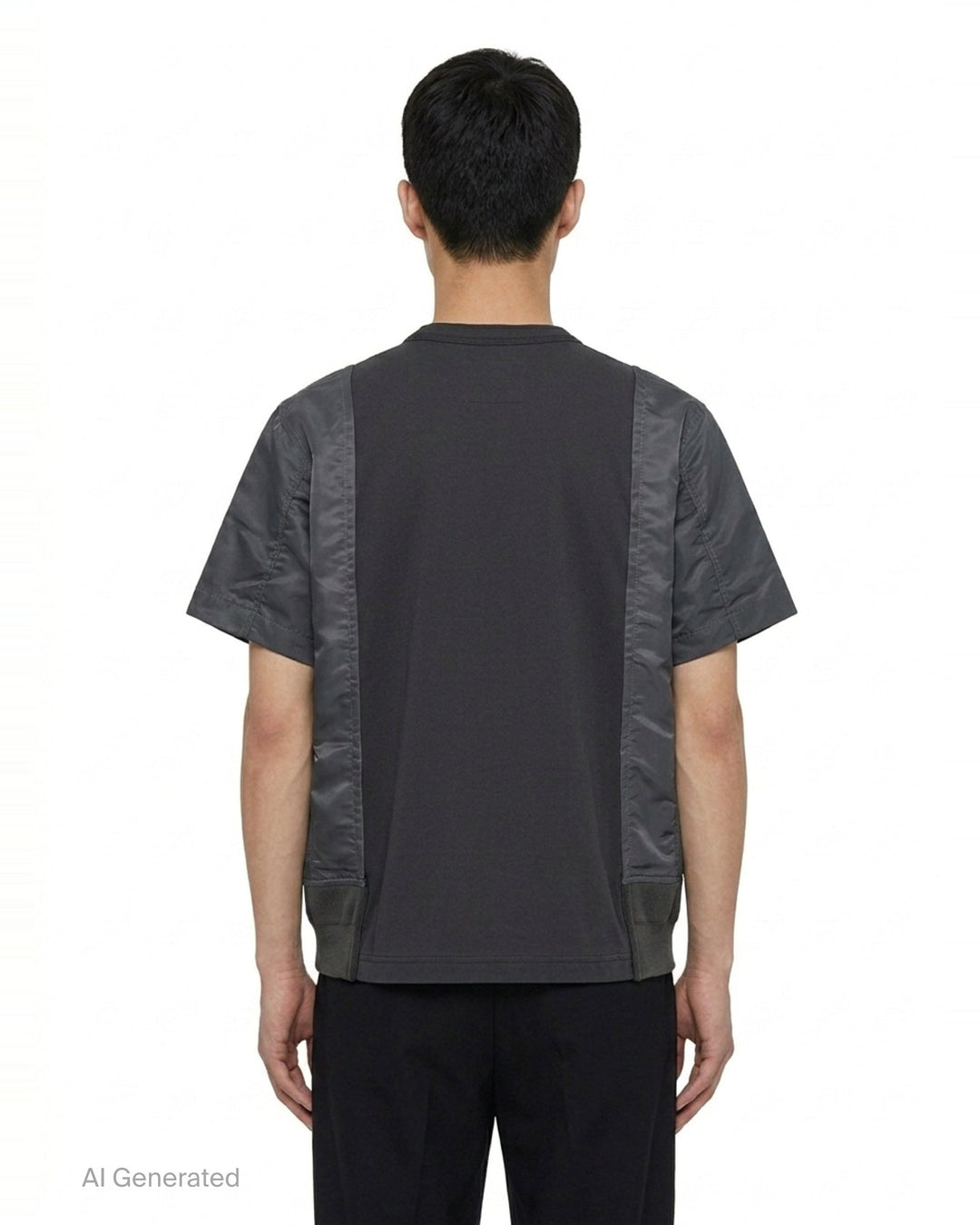 Nylon Twill Cotton Jersey T-Shirt | sacai | Club21 - back