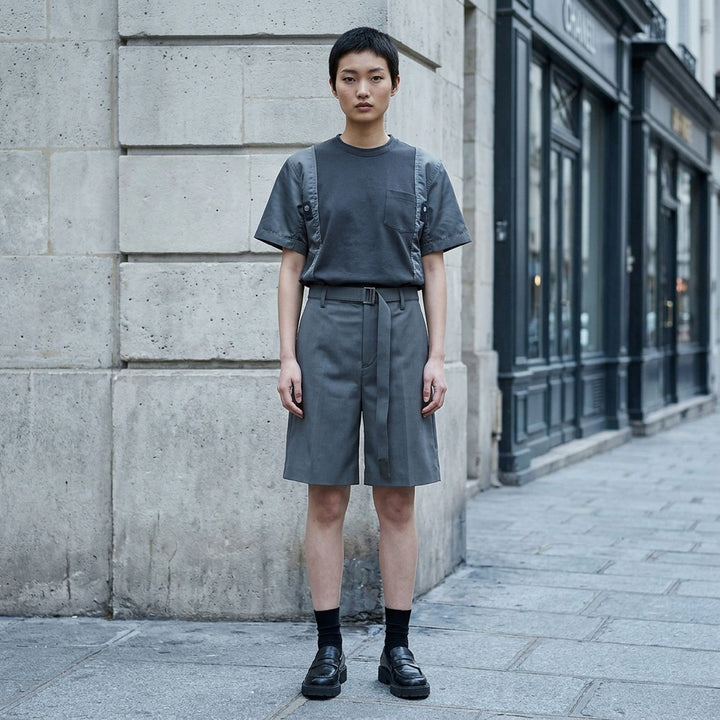 Nylon Twill Cotton Jersey T-Shirt | sacai | Club21 - lifestyle