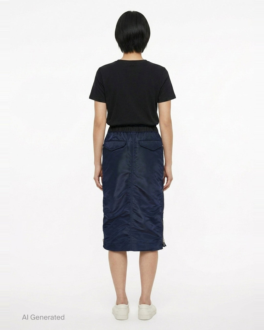 Nylon Twill Midi Skirt | sacai | Club21 - back