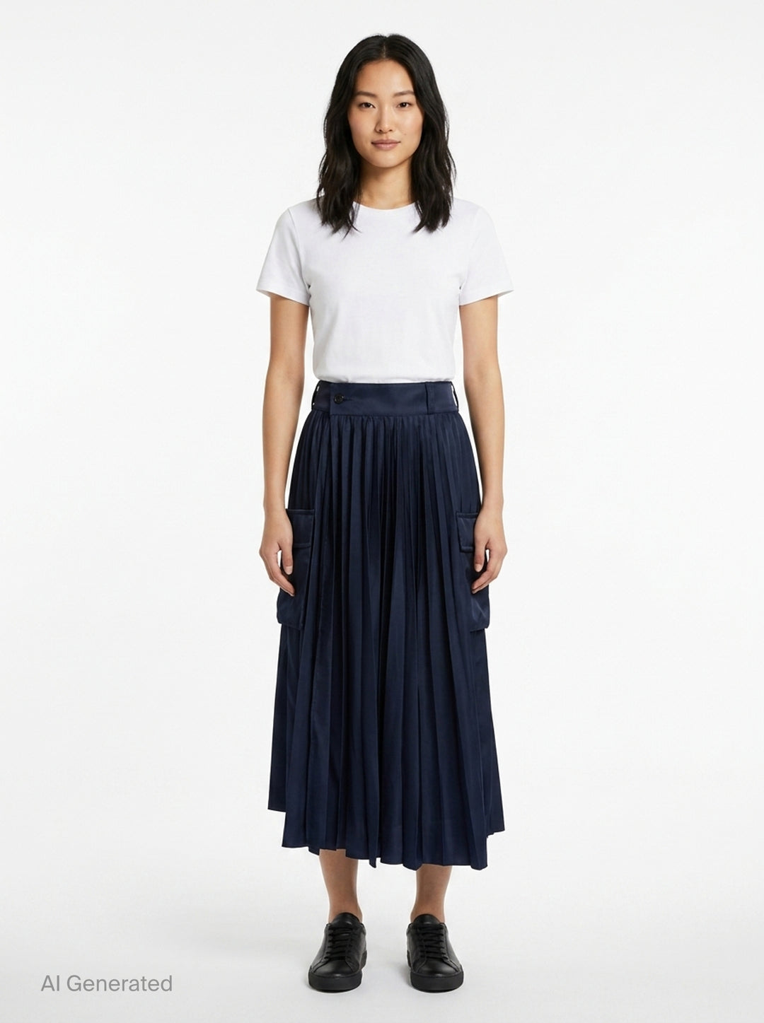 Nylon Twill Pleated Cargo Skirt | sacai | Club21 - front