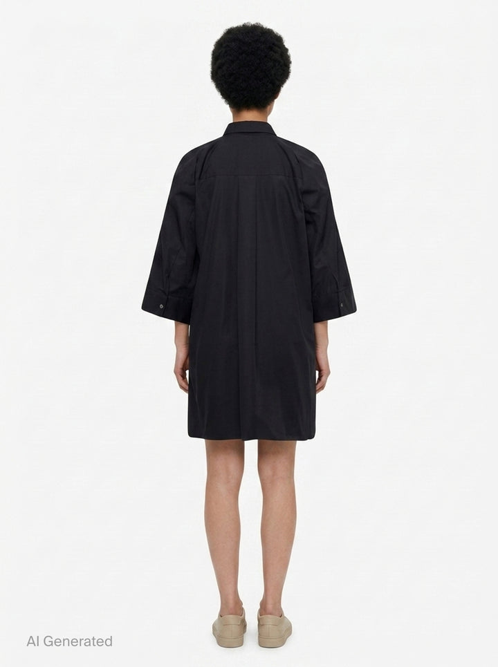 Oversized Poplin Shirt Dress | sacai | Club21 - back