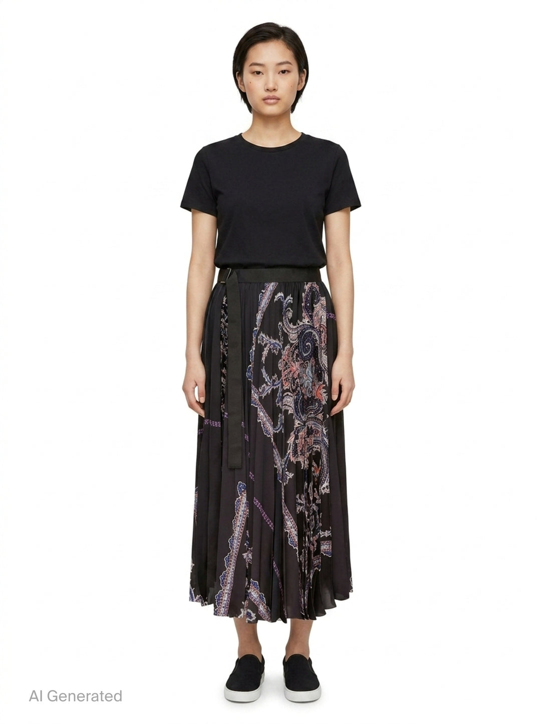 Paisley Print Midi Skirt | sacai | Club21 - front