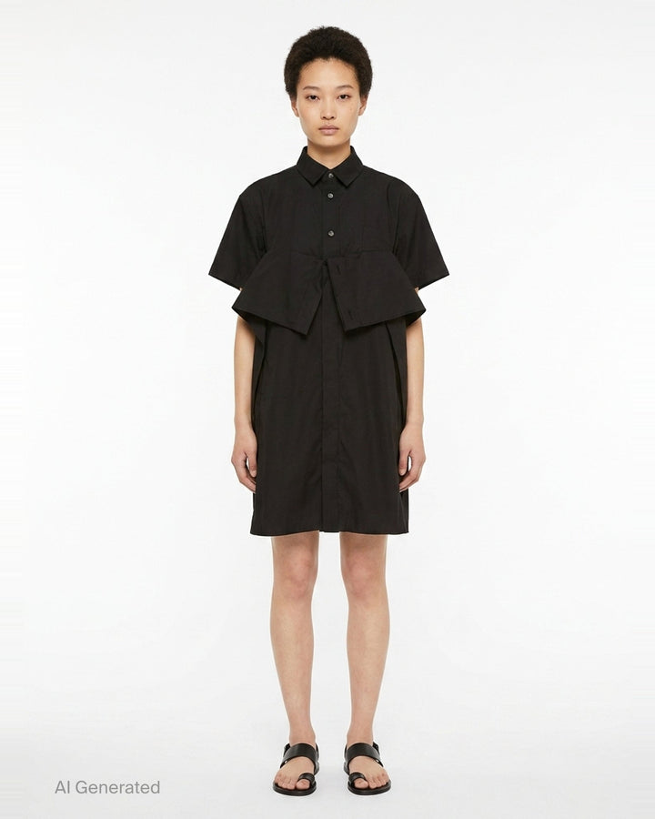 Poplin Bow Shirt Dress | sacai | Club21 - front