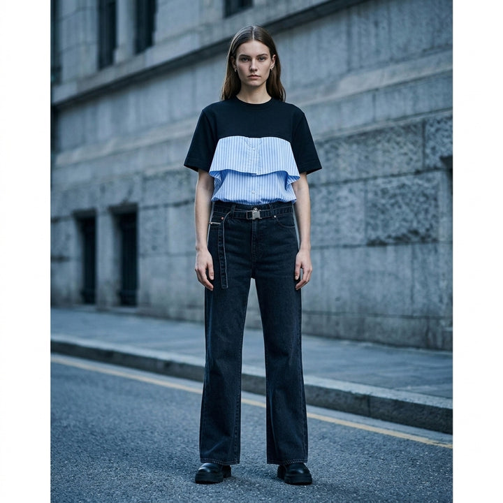 Poplin Cotton Jersey T-Shirt | sacai | Club21 - lifestyle