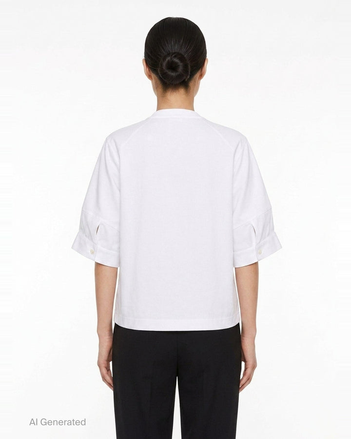 Poplin Cotton Jersey Tee | sacai | Club21 - back