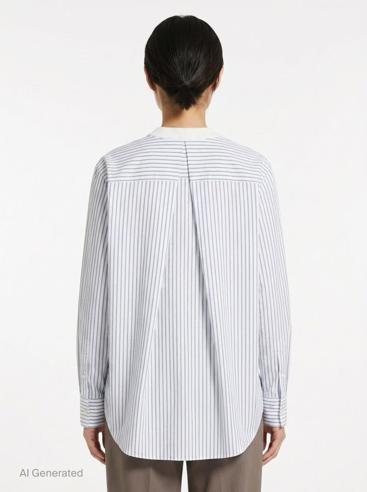 Poplin Cotton Knit Pullover | sacai | Club21 - back