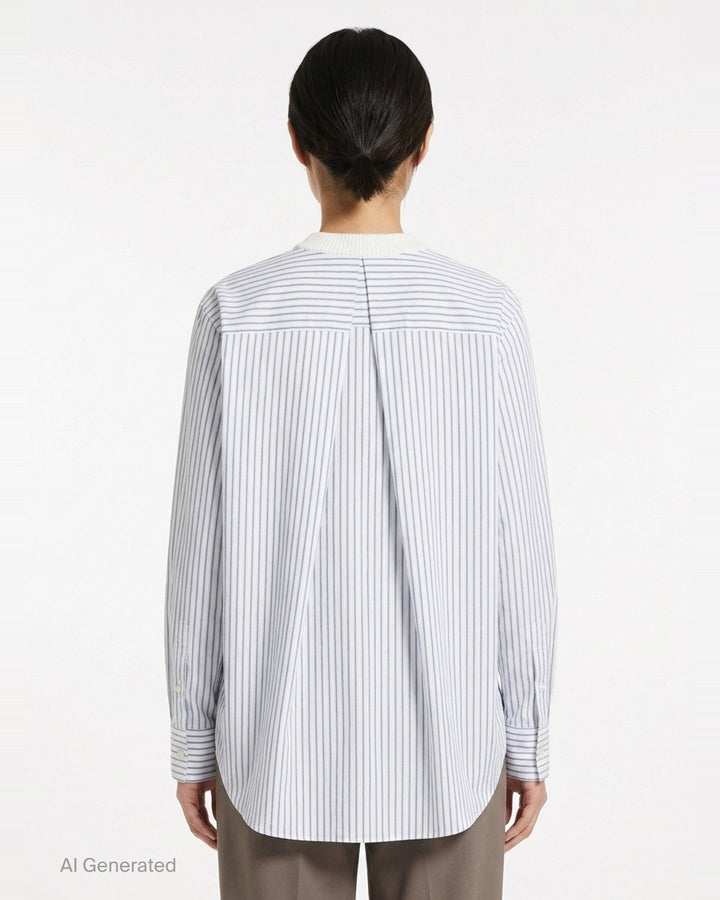 Poplin Cotton Knit Pullover | sacai | Club21 - back