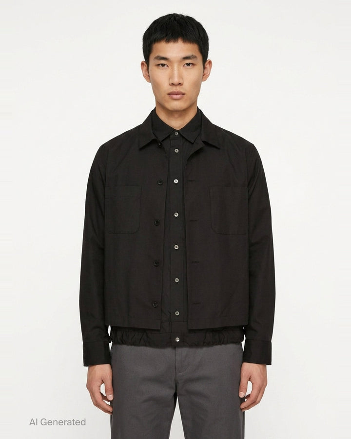 Poplin Long Sleeve Shirt | sacai | Club21 - front