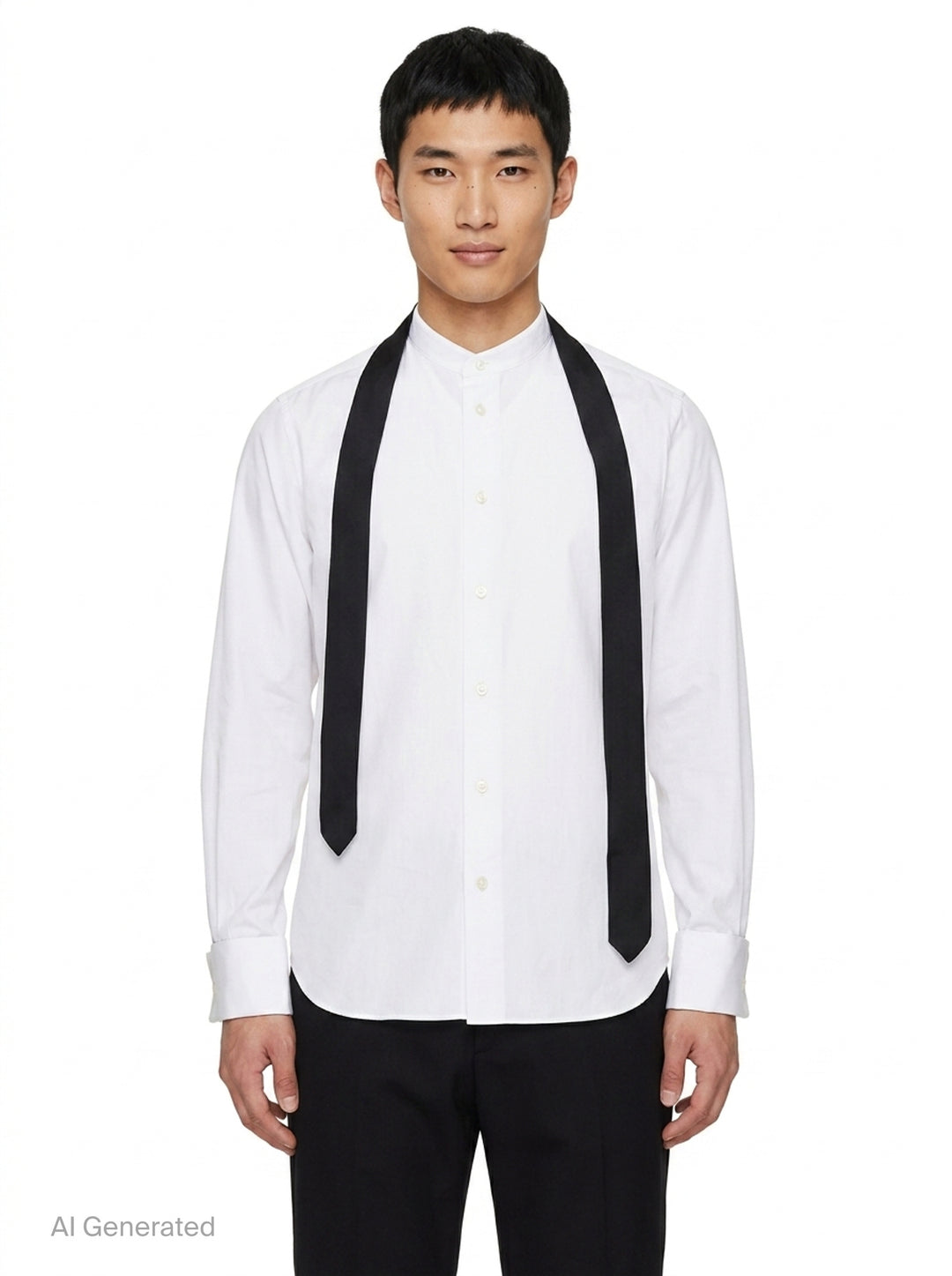 Poplin Shirt with Satin Tie | sacai | Club21 - front