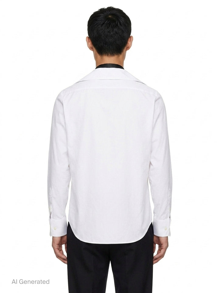 Poplin Shirt with Satin Tie | sacai | Club21 - back