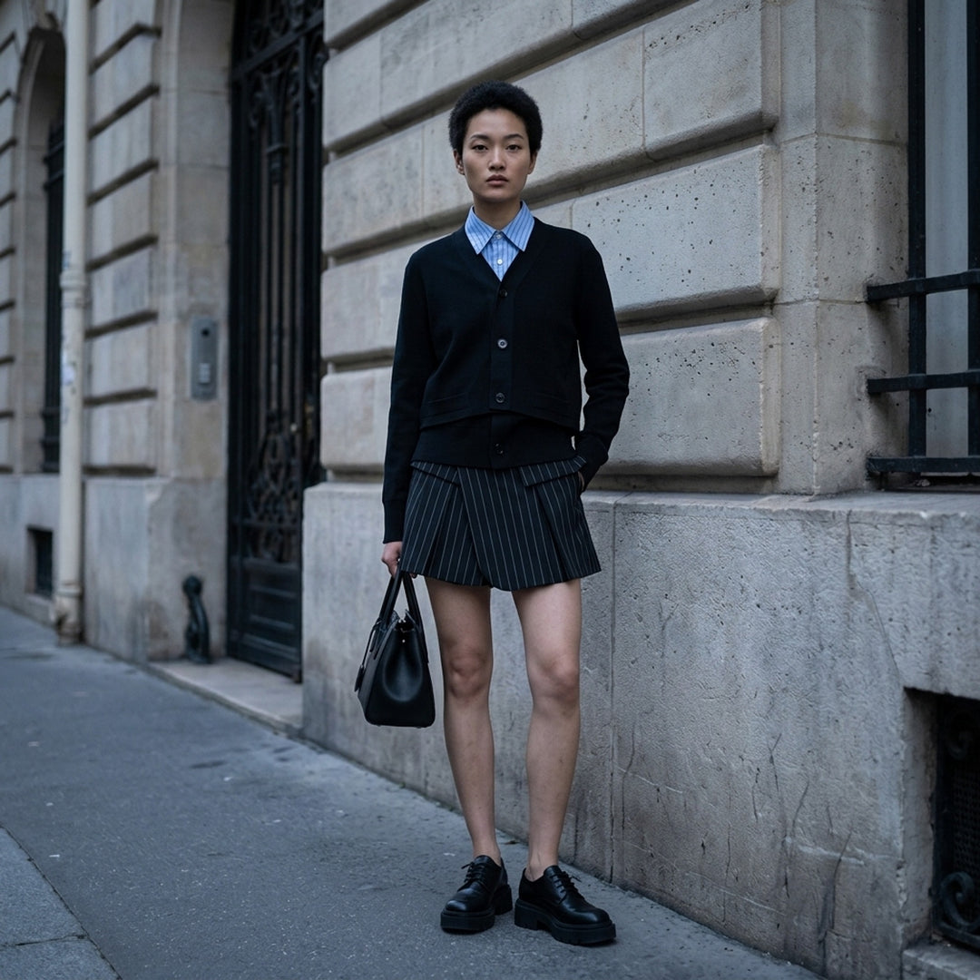 Poplin x Cotton Knit Cardigan | sacai | Club21 - lifestyle