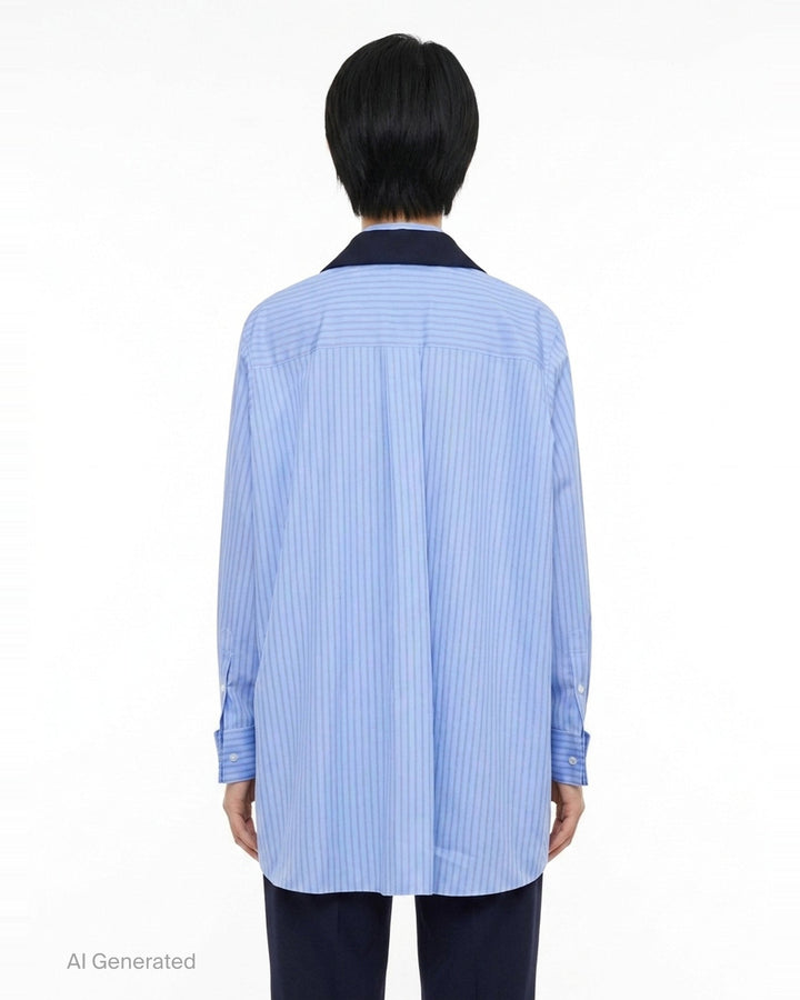 Poplin x Suiting Shirt | sacai | Club21 - back