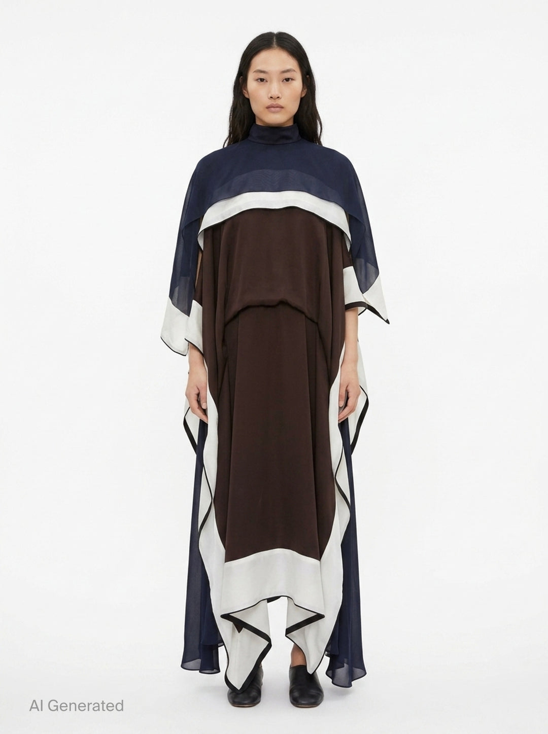 Satin Chiffon Layered Dress | sacai | Club21 - front