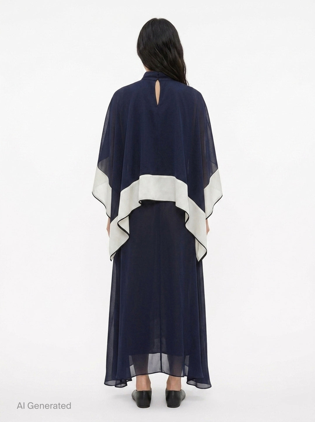 Satin Chiffon Layered Dress | sacai | Club21 - back