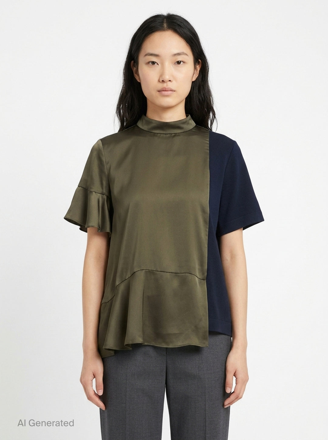Satin Cotton Jersey Tee | sacai | Club21 - front