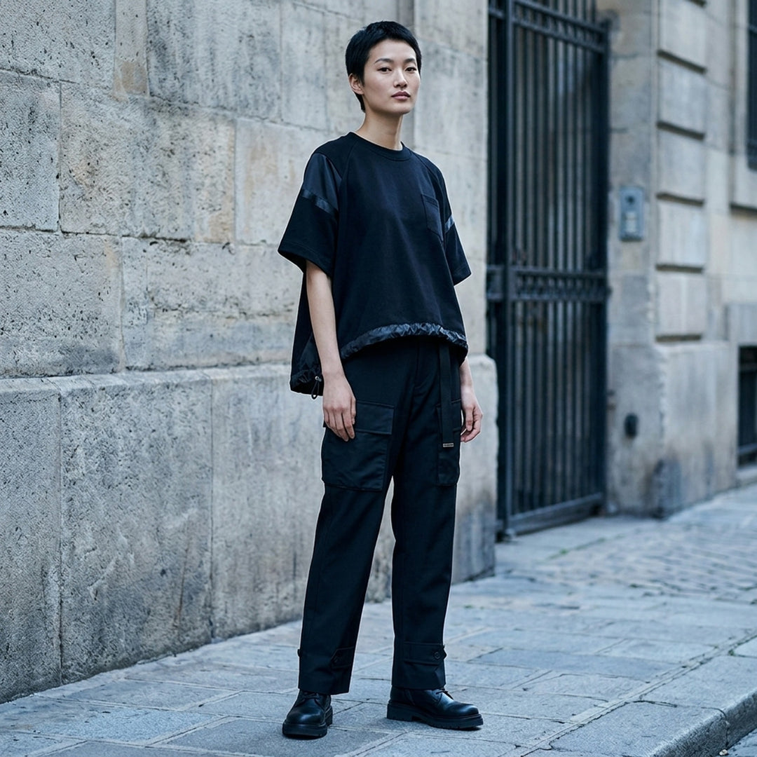 Satin x Cotton Jersey T-Shirt | sacai | Club21 - lifestyle