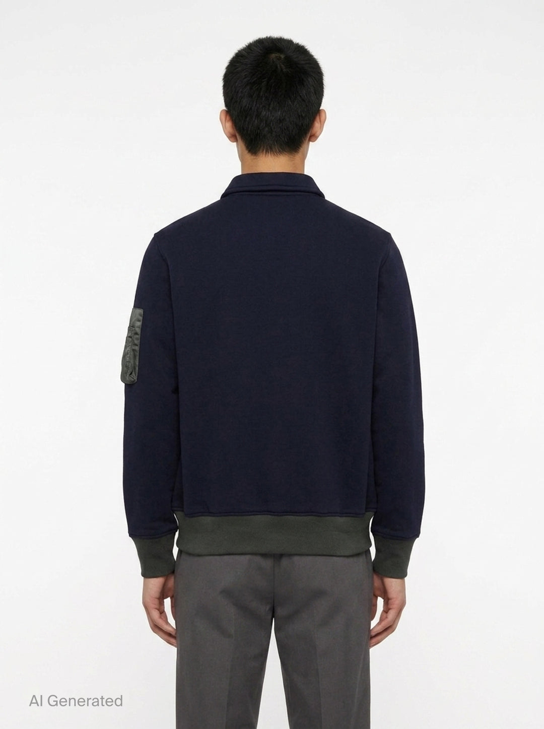 Sponge Sweat Half-Zip Polo | sacai | Club21 - back