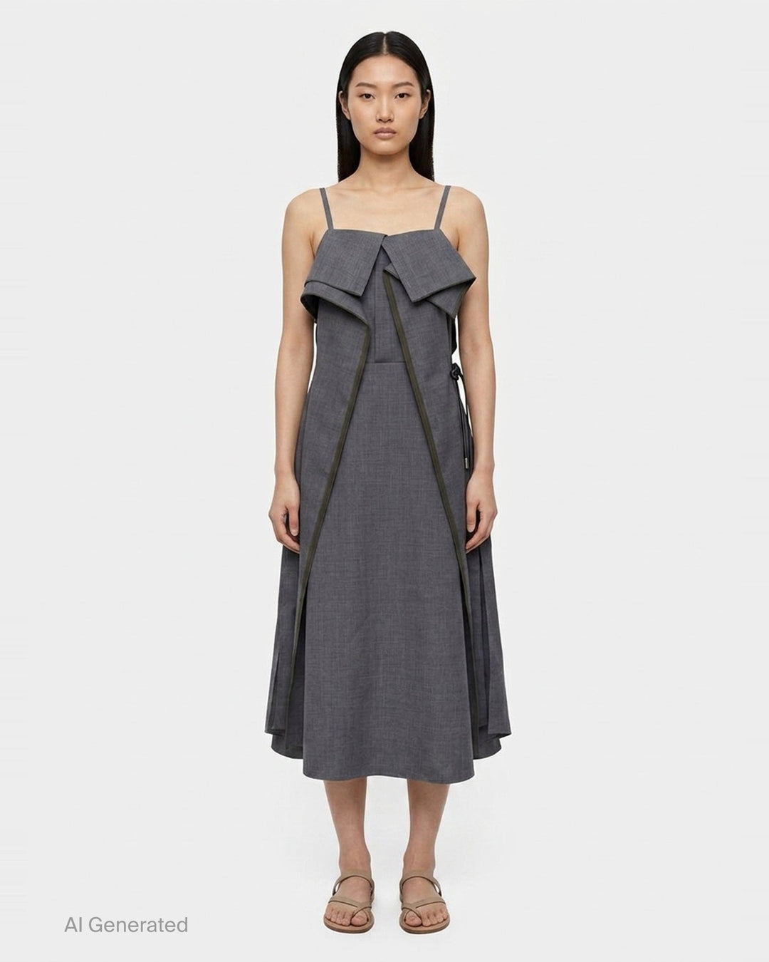 Suiting Midi Dress | sacai | Club21 - front