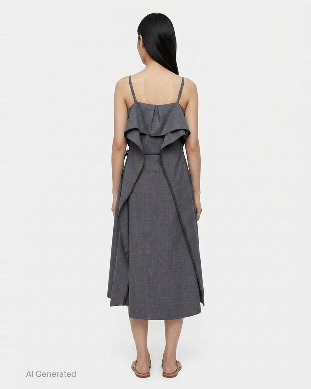 Suiting Midi Dress | sacai | Club21 - back