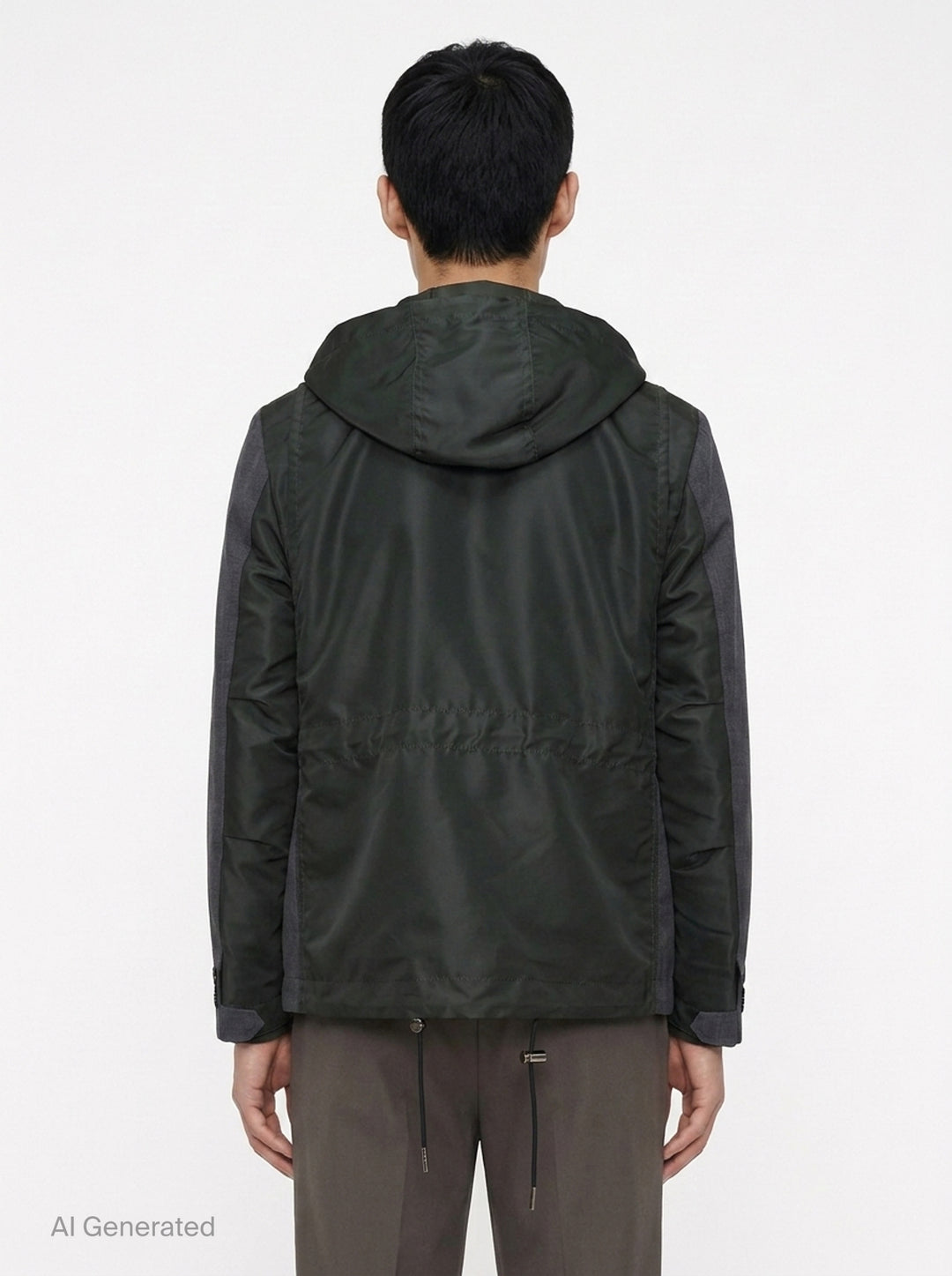 Suiting Nylon Twill Hooded Jacket | sacai | Club21 - back