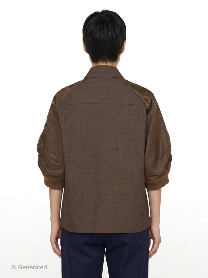 Suiting Nylon Twill Shirt Jacket | sacai | Club21 - back