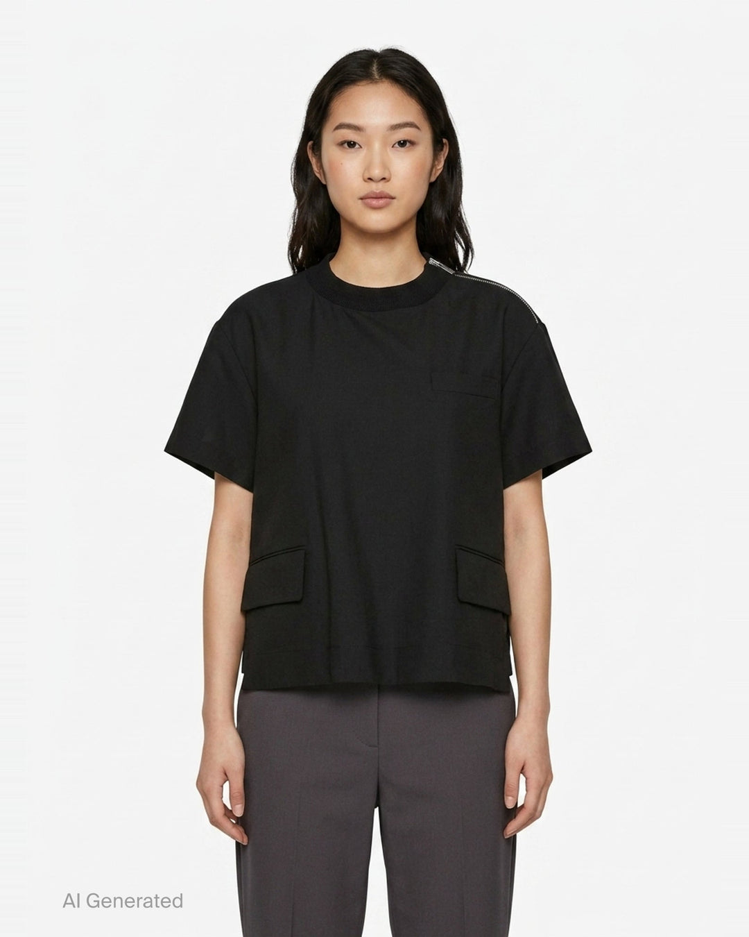 Suiting Pullover Top | sacai | Club21 - front