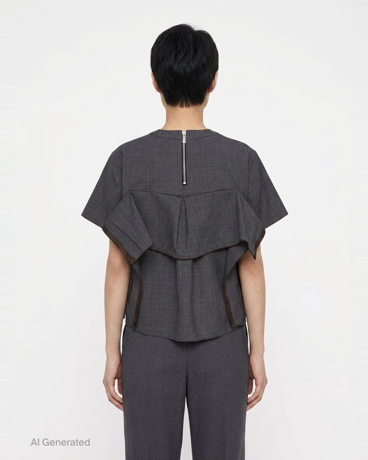 Suiting Short Sleeve Pullover | sacai | Club21 - back