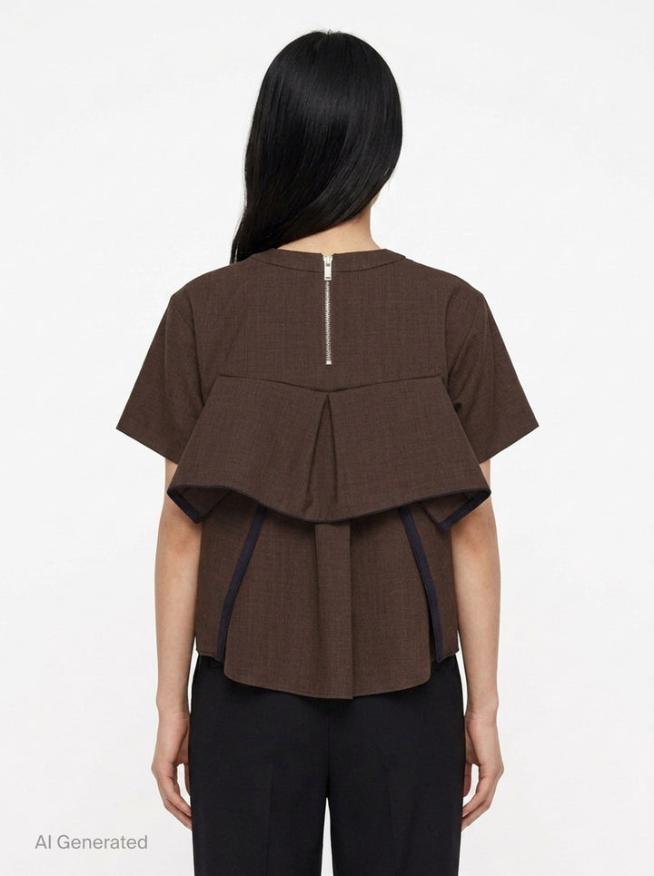 Suiting Short Sleeve Pullover | sacai | Club21 - back