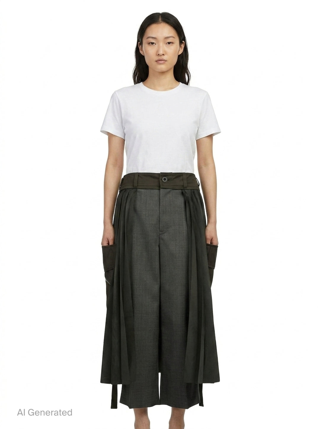Suiting x Nylon Twill Pants | sacai | Club21 - front
