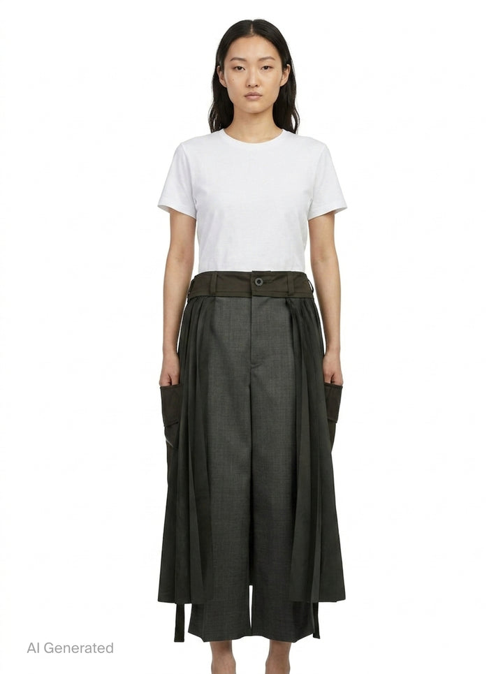 Suiting x Nylon Twill Pants | sacai | Club21 - front