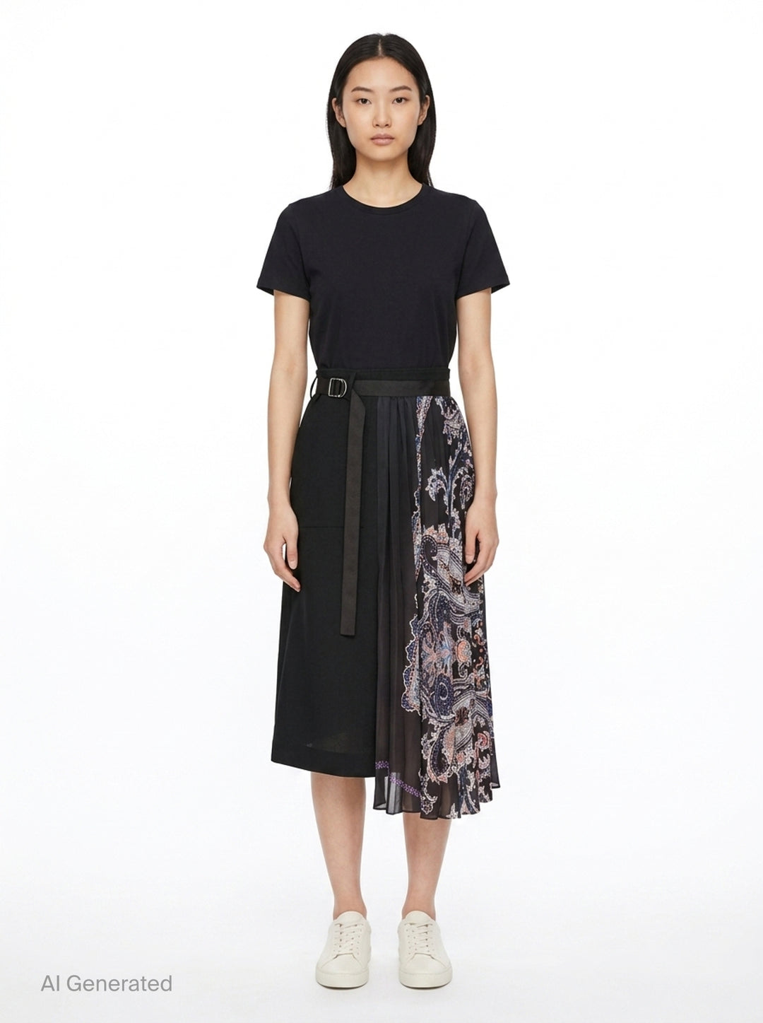 Suiting x Paisley Print Skirt | sacai | Club21 - front