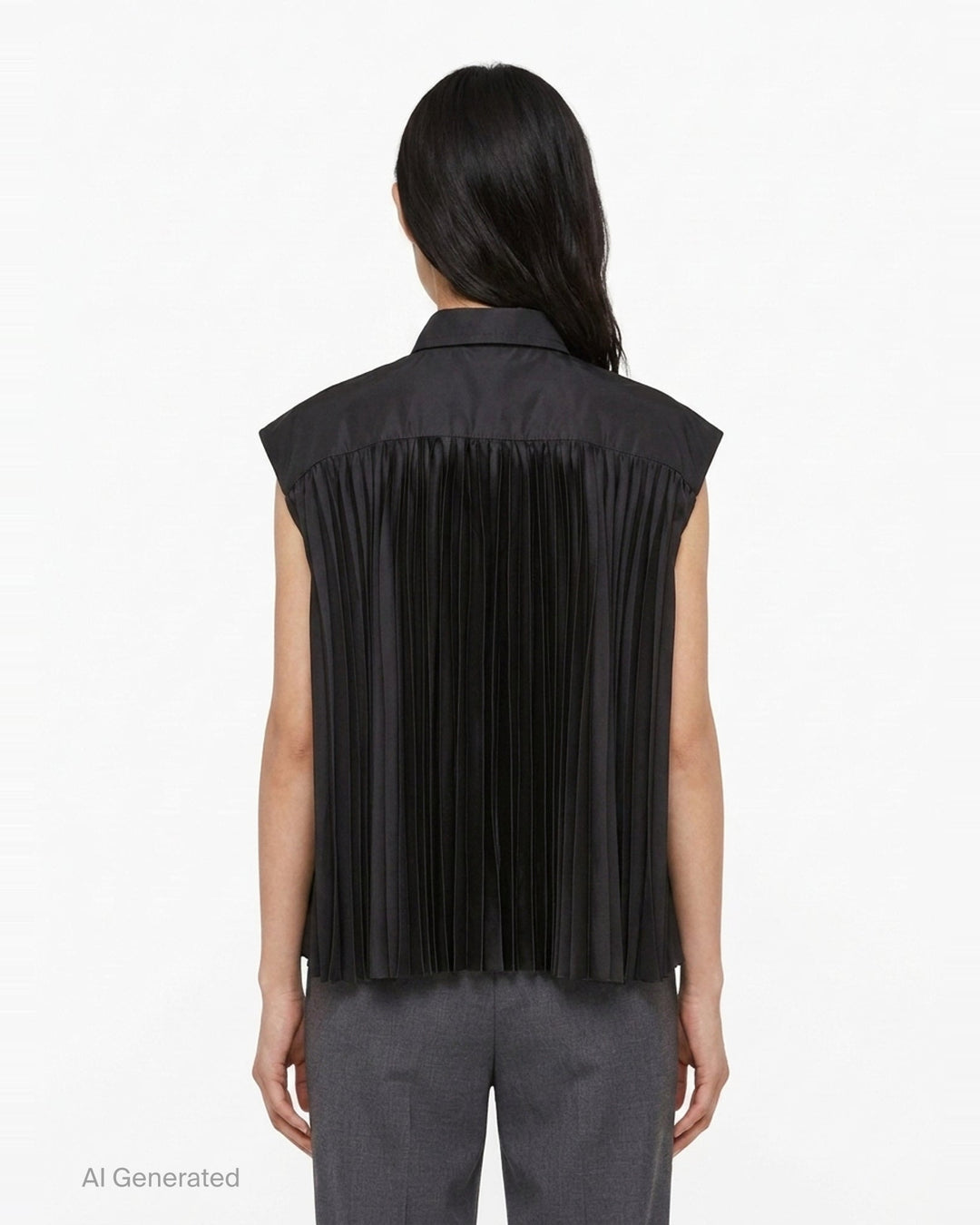 Taffeta Bonding Satin Vest | sacai | Club21 - back