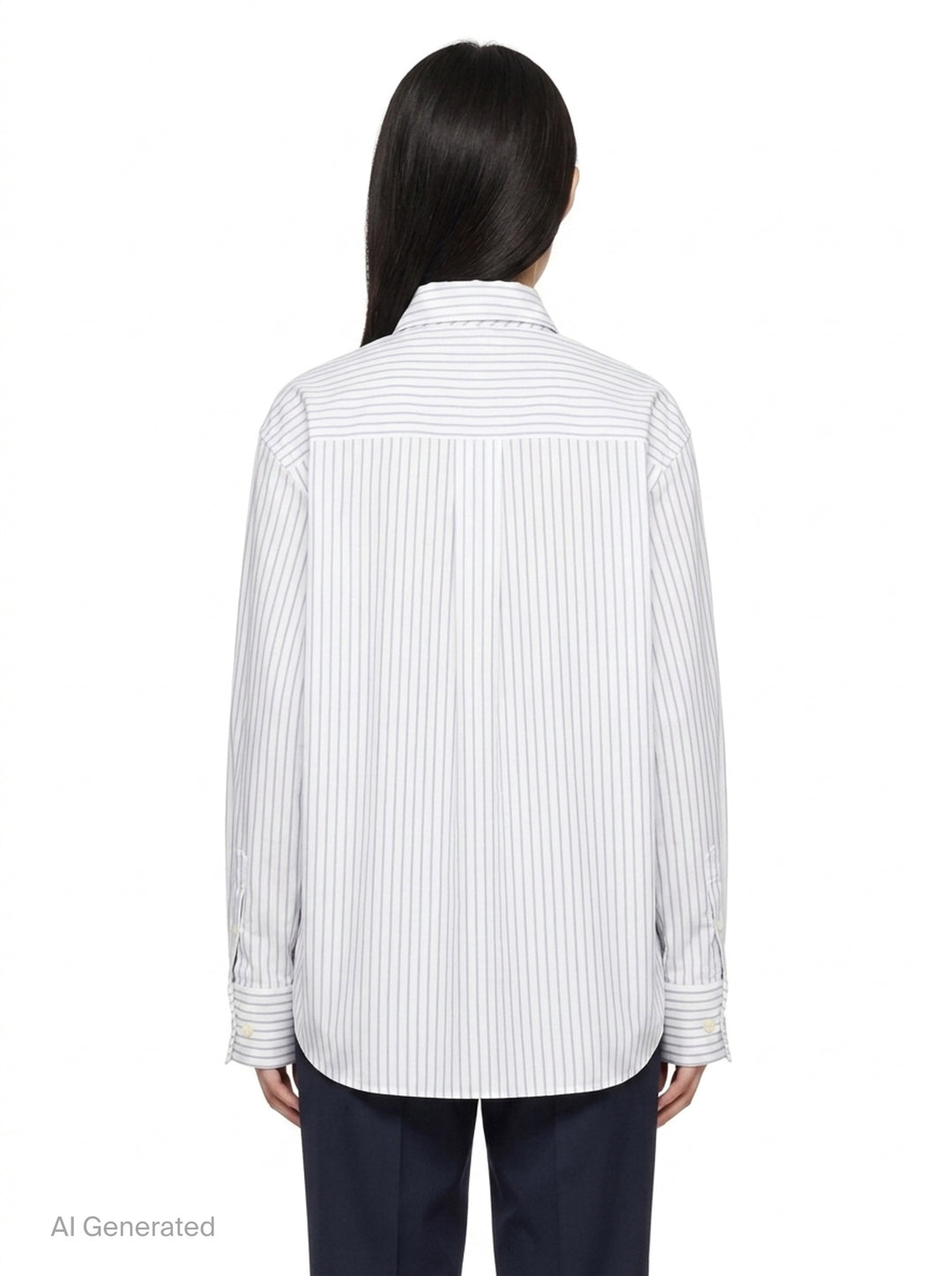 White Poplin Scarf Shirt | sacai | Club21 - back