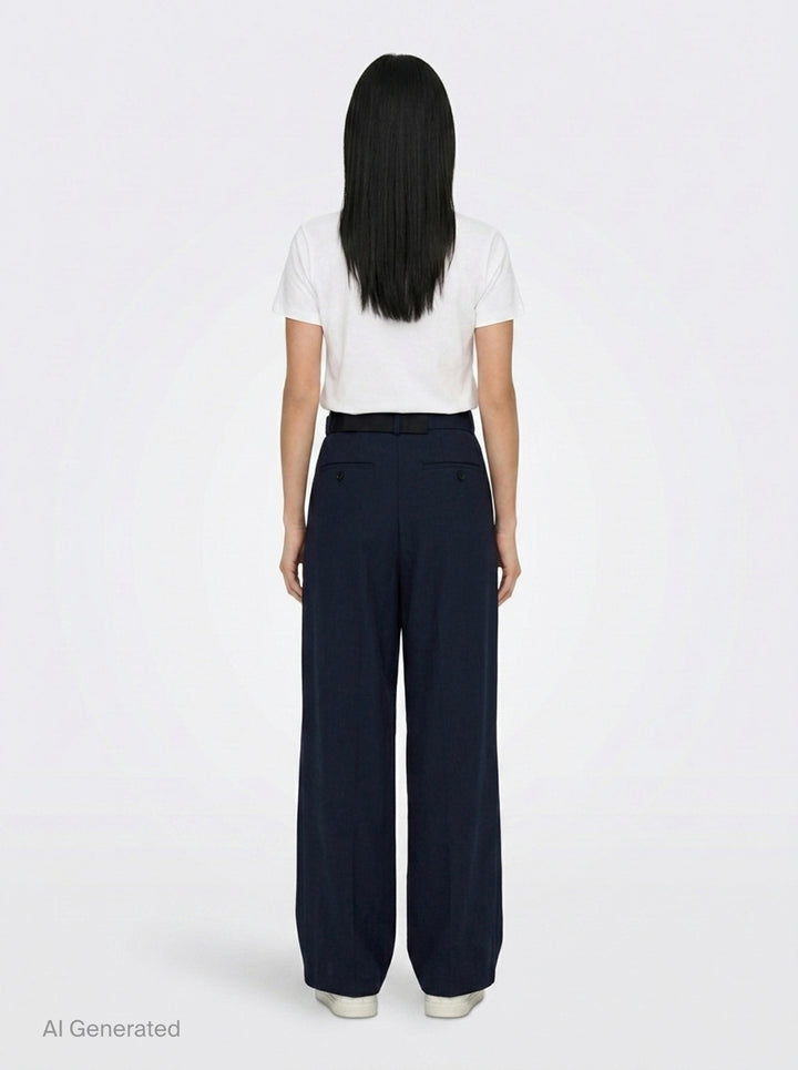 Wide Leg Belted Suiting Pants | sacai | Club21 - back