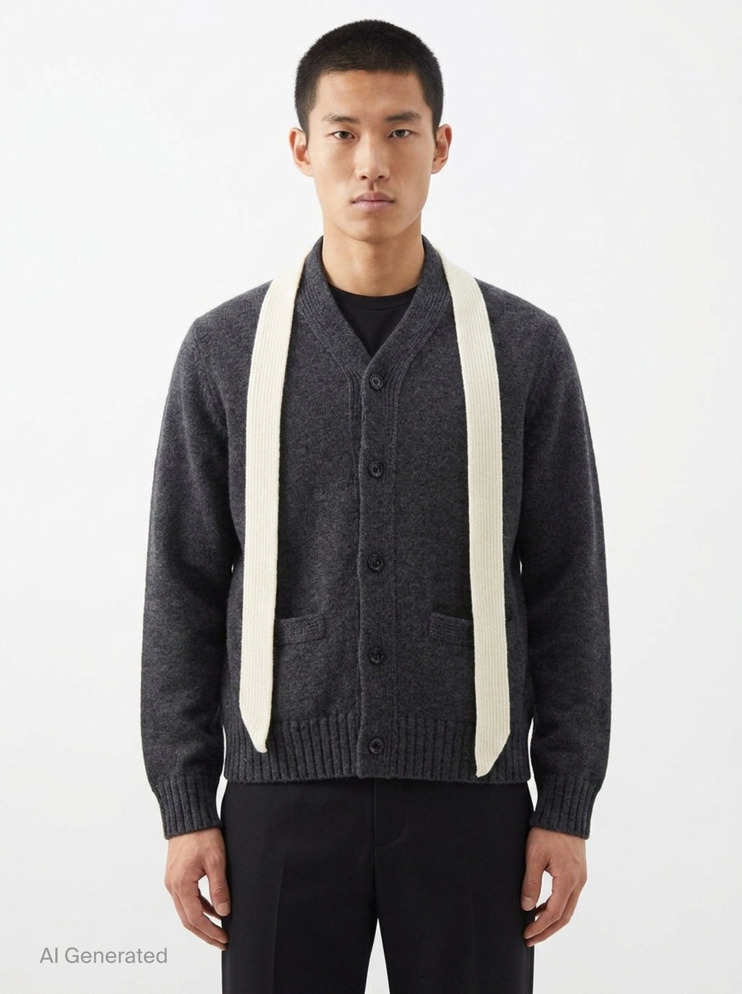 Wool Knit Cardigan | sacai | Club21 - front