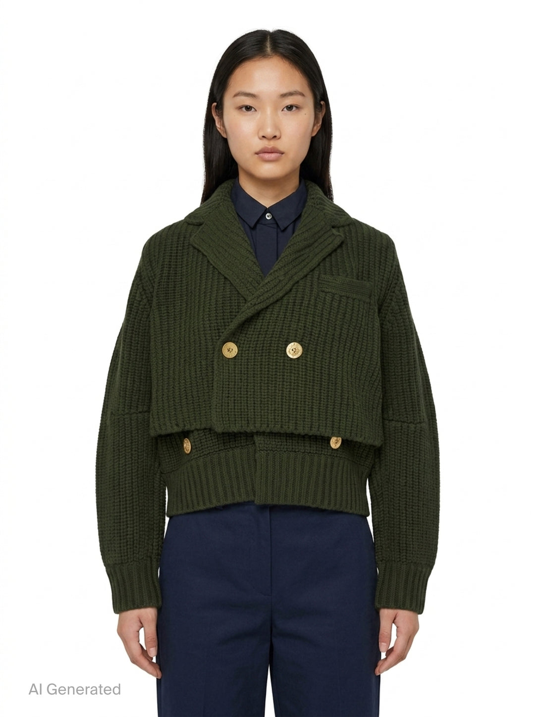 Wool Knit Suiting Jacket | sacai | Club21 - front