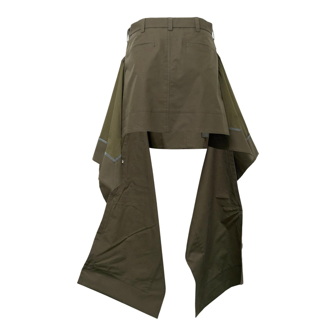 Club21 - sacai - Cotton Gabardine Skirt - SKIRTS - Brown