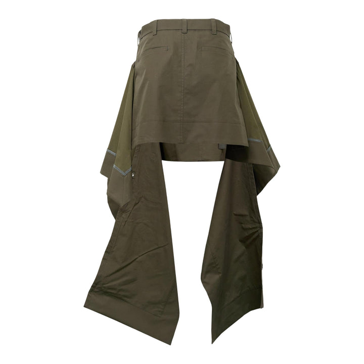 Club21 - sacai - Cotton Gabardine Skirt - SKIRTS - Brown