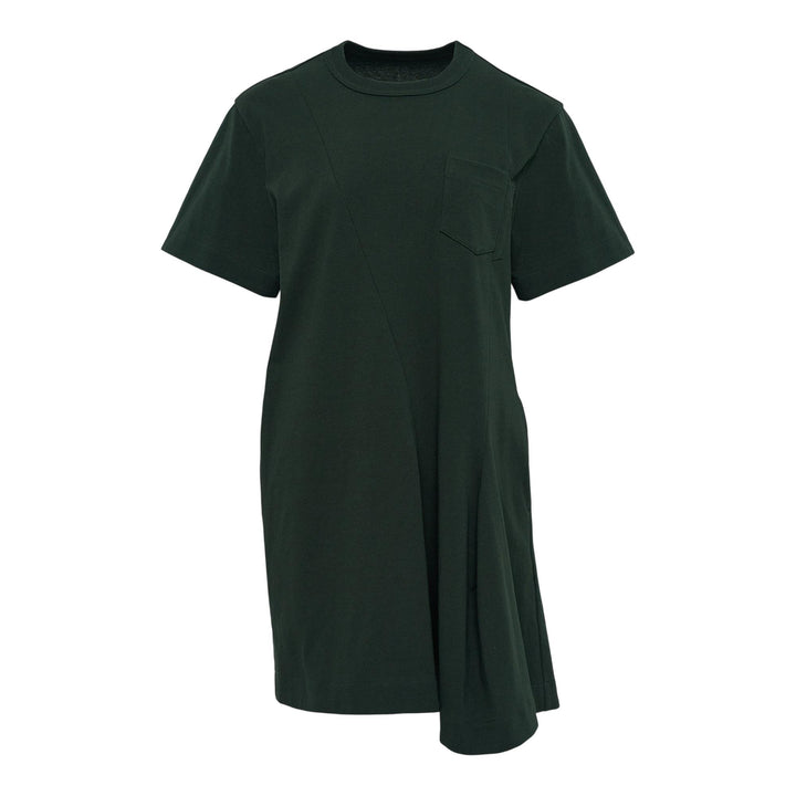 Club21 - sacai - Cotton Jersey Dress - WOVEN DRESSES - Green