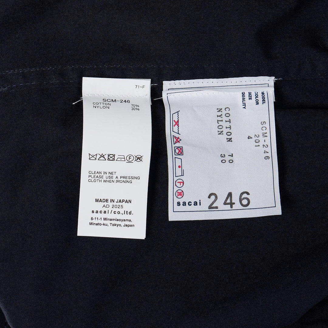 Club21 - sacai - Cotton Nylon Oxford Pants - PANTS - Navy