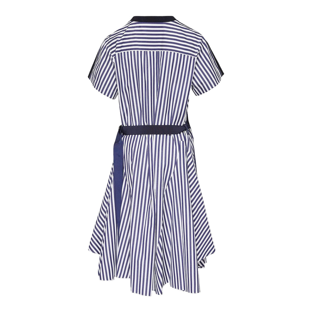 Club21 - sacai - Cotton Poplin X Cotton Jersey Dress - WOVEN DRESSES - Navy