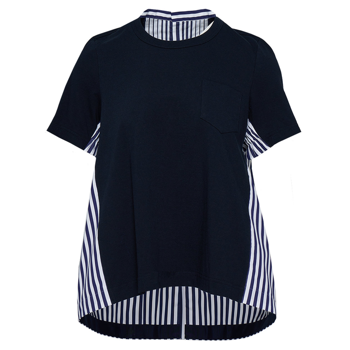 sacai_Cotton_Poplin_X_Cotton_Jersey_T-Shirt_Navy