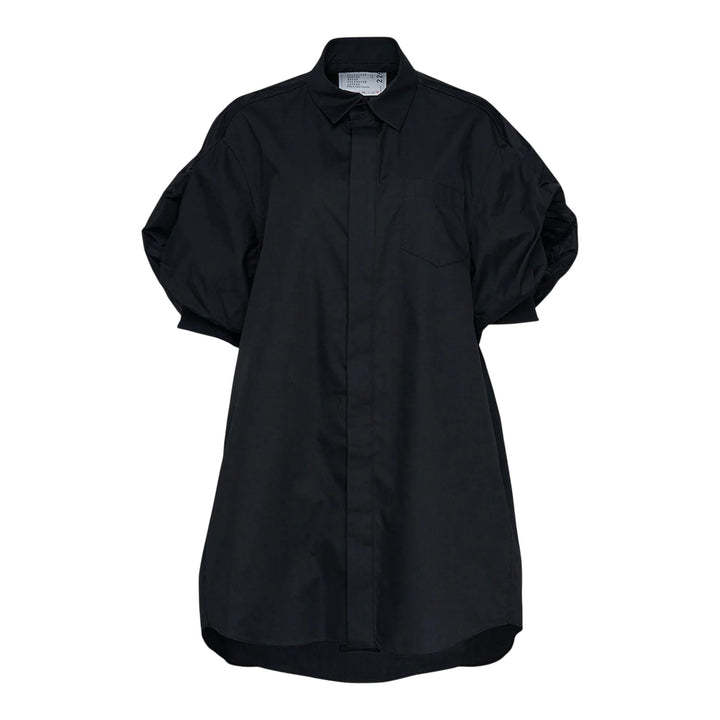 Club21 - sacai - Cotton Poplin X Nylon Twill Dress - WOVEN DRESSES - Black