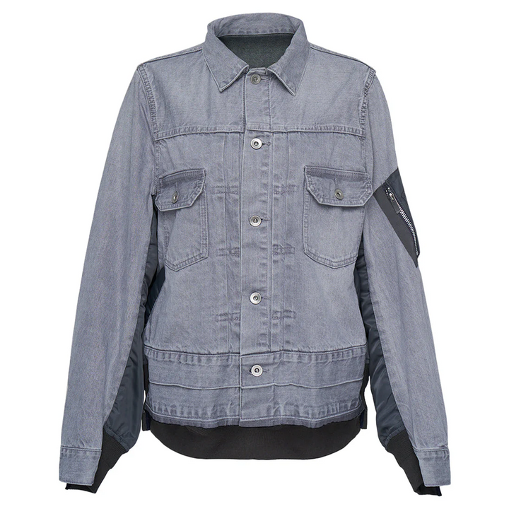 Denim X Nylon Twill Jacket