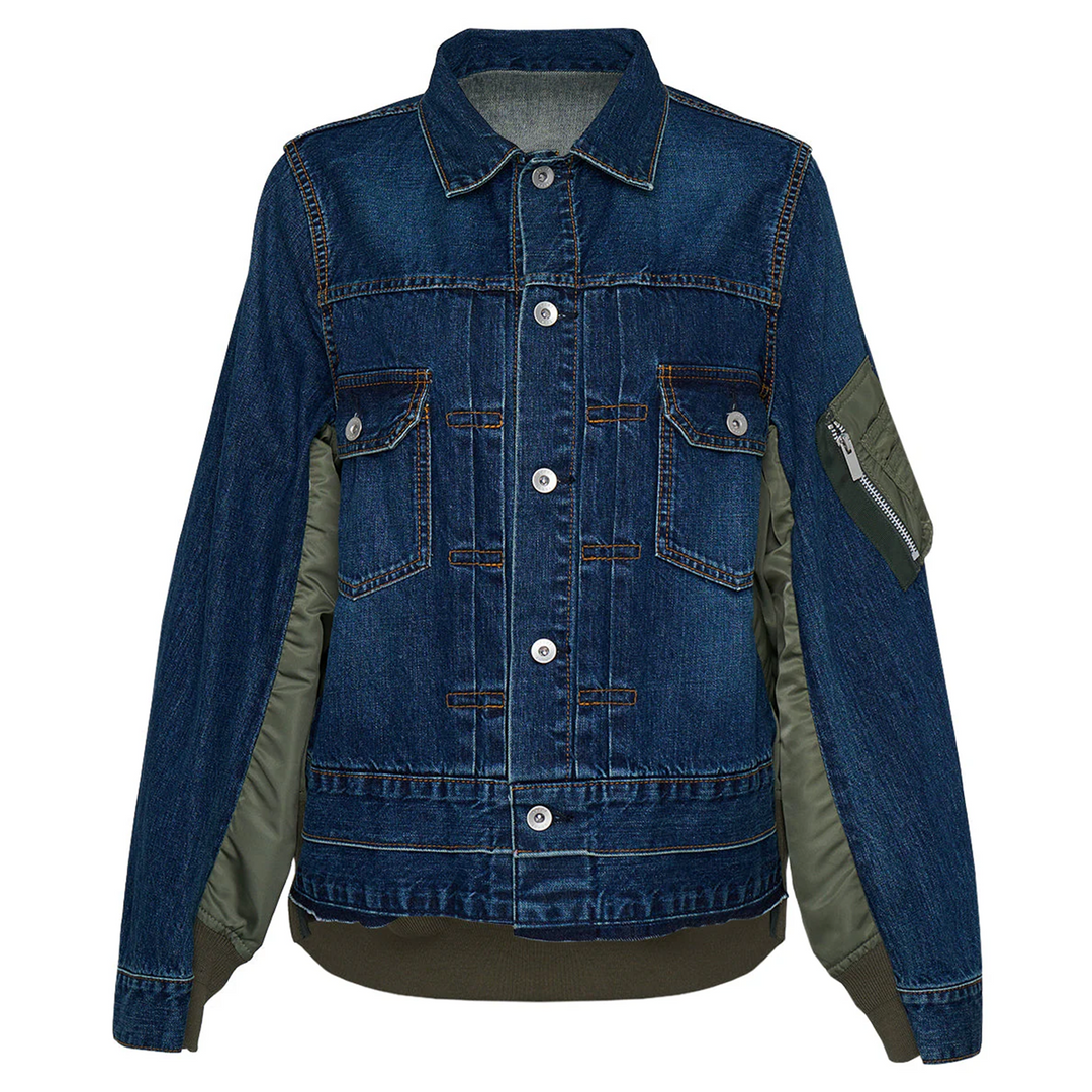 Denim X Nylon Twill Jacket