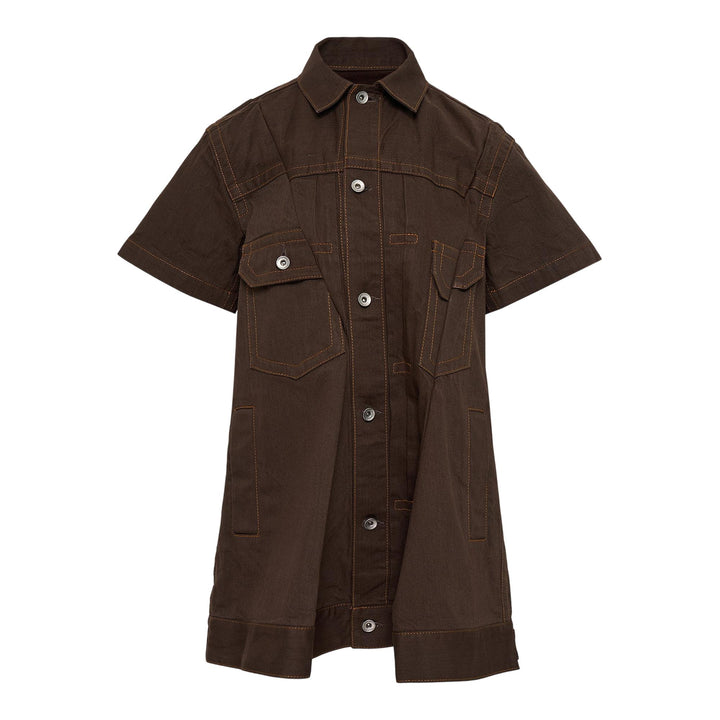 Club21 - sacai - Denim Dress - WOVEN DRESSES - Brown
