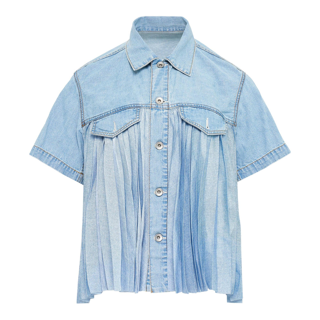 Club21 - sacai - Denim Shirt - BLOUSES - Light Blue