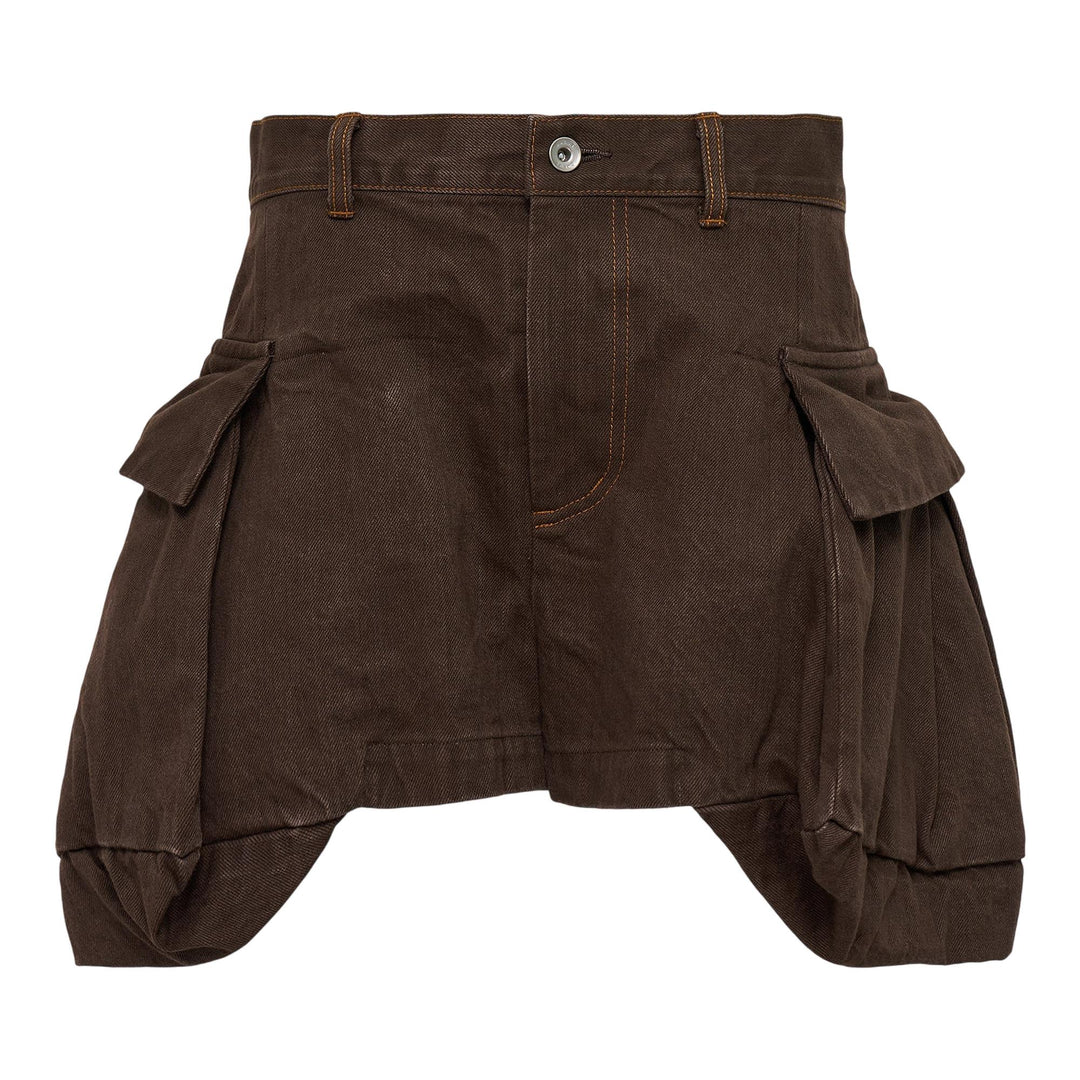 Club21 - sacai - Denim Shorts - SHORTS - Brown