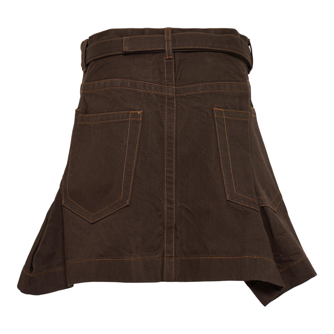 Club21 - sacai - Denim Skirt - SKIRTS - Brown